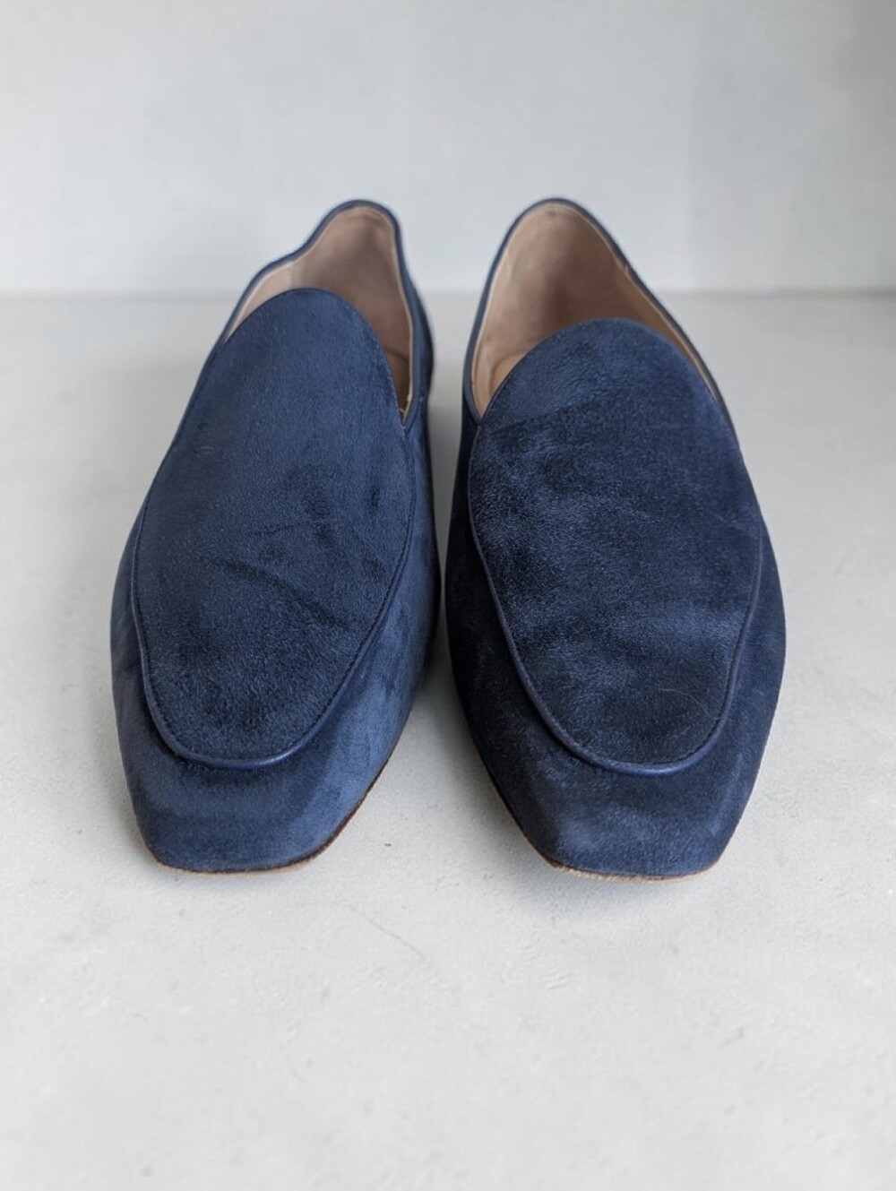 M. Gemi Navy Suede Women's Loafers